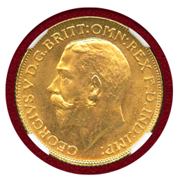 イギリス 1925年 ソブリン 金貨 ジョージ5世 NGC MS66