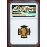 イギリス 1985年 1/2ソブリン 金貨 エリザベス2世 NGC PF70UC