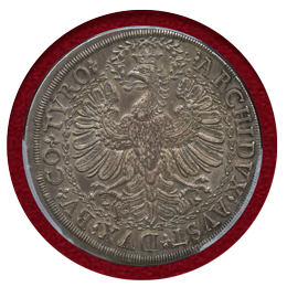 【SOLD】1680年 オーストリア 神聖ローマ帝国 2ターラー銀貨 レオポルト1世 MS62