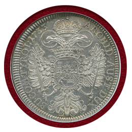 神聖ローマ帝国 オーストリア 1733年 ターラー 銀貨 カール6世 NGC MS61
