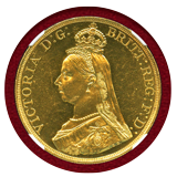 イギリス 1887年 5ポンド 金貨 ヴィクトリア ジュビリーヘッド NGC MS63PL