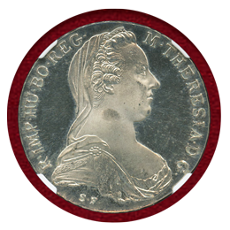 【SOLD】オーストリア (1780) ターラー 銀貨 マリアテレジア リストライク PF63CAM