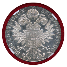 【SOLD】オーストリア (1780) ターラー 銀貨 マリアテレジア リストライク PF63CAM
