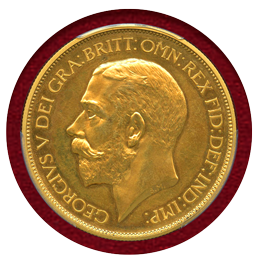 イギリス 1911年 5ポンド プルーフ 金貨 ジョージ5世 PR62