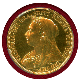イギリス 1893年 ソブリン金貨 プルーフ ヴィクトリア女王 オールドヘッド PR62CAM