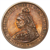 イギリス 1887年 6ペンス パターン銀貨 Spink & Son ヴィクトリア女王 PF62