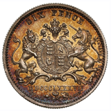 イギリス 1887年 6ペンス パターン銀貨 Spink & Son ヴィクトリア女王 PF62