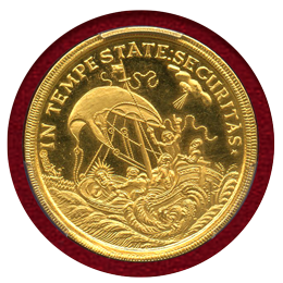 ハンガリー ND(リストライク) 2ダカット 金貨 Stジョージ竜退治とキリスト一行 MS66