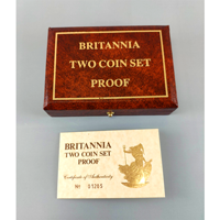 イギリス 1987年 ￡25&10 金貨 2枚セット ブリタニア NGC PF70UC