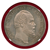 ドイツ 1869年 2ターラー銀貨 プルーフ ウルム大聖堂修復 NGC PF63