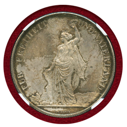 スイス 連邦射撃祭 1872年 5フラン銀貨 チューリッヒ NGC MS65+