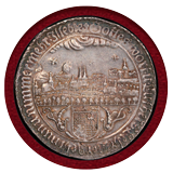 【SOLD】ドイツ アイスレーベン 1661 都市景観 1 1/2ターラー 銀貨 PCGS AU55