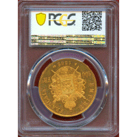 【SOLD】フランス 1868A 100フラン 金貨 ナポレオン3世有冠 PCGS MS62+