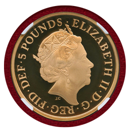 イギリス 2021年 ￡5 金貨 アルフレッド大王即位1150周年記念 NGC PF69UC