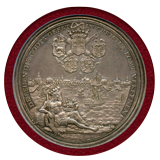 オランダ共和国 1736年 銀メダル 新プロテスタント教会建設記念 MS61