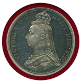 イギリス 1887年 クラウン銀貨 ヴィクトリア ジュビリー PCGS PR62CAM