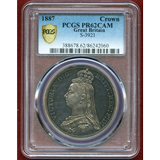 イギリス 1887年 クラウン銀貨 ヴィクトリア ジュビリー PCGS PR62CAM