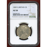 イギリス 1849年 銀貨 ヴィクトリア ゴッドレスフローリン NGC AU58