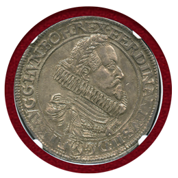 【SOLD】神聖ローマ帝国 オーストリア 1621年 ターラー 銀貨 フェルディナンドⅡ MS61