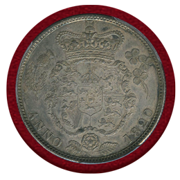 イギリス 1820年 1/2クラウン 銀貨 ジョージ4世 PCGS MS62