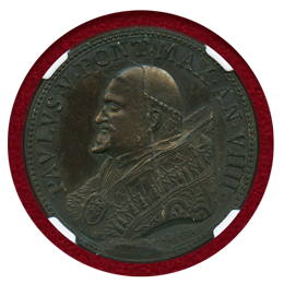 バチカン市国 1613年 銅メダル パウルス5世 バシリカ完成記念 NGC MS65BN