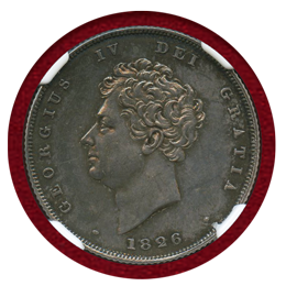イギリス 1826年 シリング銀貨 プルーフ ジョージ4世 NGC PF64