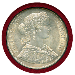 ドイツ フランクフルト 1866年 2ターラー 銀貨 女神フランコニア像