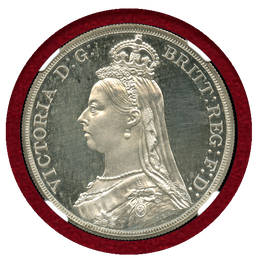 【SOLD】イギリス 1887年 クラウン銀貨 ヴィクトリア ジュビリー NGC PF64CAMEO