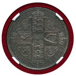 イギリス 1847年 銀貨 ヴィクトリア ゴシッククラウン UNDECIMO PROOFDETAIL