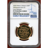 イギリス 2020年 50ペンス ピエフォー金貨 EU離脱 NGC PF70UC ER