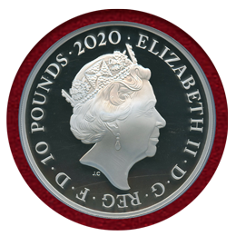 イギリス 2020年 10ポンド(5オンス) 銀貨 プルーフ デヴィッド・ボウイ PF70UC