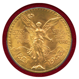 メキシコ 1943年 50ペソ 金貨 勝利の女神 PCGS MS66