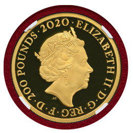 イギリス 2020年 200ポンド 金貨 ジョージ3世没後200年記念 NGC PF70UC FDI