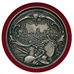 ドイツ ニュルンベルグ 1897年  射撃祭記念銀メダル 都市景観 SP63