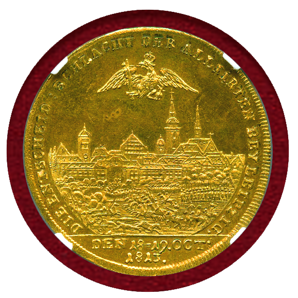 Jcc ジャパンコインキャビネット ロシア 1813年 ライプツィヒの戦い戦勝記念メダル ギルト Ngc Ms63