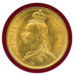 イギリス 1887年 2ポンド 金貨 ヴィクトリア ジュビリーヘッド NGC MS63