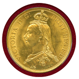 イギリス 1887年 2ポンド 金貨 ヴィクトリア ジュビリーヘッド NGC MS63