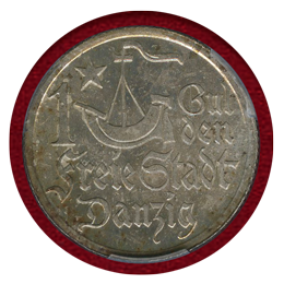 自由都市ダンツィヒ 1923年 グルデン 銀貨 NGC MS64