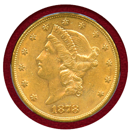 アメリカ 1878S 20ドル 金貨 リバティヘッド PCGS AU55