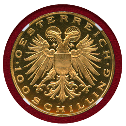 【SOLD】オーストリア 1936年 100シリング 金貨 マドンナ NGC PL63 UCAM