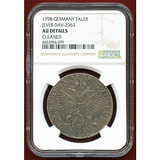 ドイツ イェヴァー 1798年 ターラー銀貨 NGC AU DETAILS