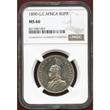 独領東アフリカ 1890年 ルピー 銀貨 ヴィルヘルム2世 NGC MS66