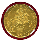 【SOLD】オランダ ユトレヒト 1760年 14グルデン 金貨 馬上の騎士 NGC MS61