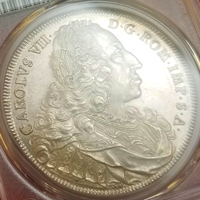 【SOLD】ドイツ ニュルンベルク 1742PGN ターラー 銀貨 都市景観 PCGS MS62