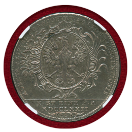 ドイツ 1772年 ターラー 銀貨 フランクフルト都市景観 NGC MS61