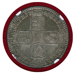 イギリス 1745年 LIMA 1/2クラウン銀貨 ジョージ2世 NGC MS61