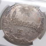ドイツ 1772年 ターラー 銀貨 フランクフルト都市景観 NGC MS61
