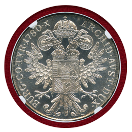 オーストリア (1780) ターラー 銀貨 マリアテレジア リストライク PF68CAM
