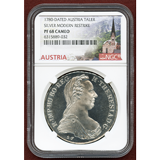 オーストリア (1780) ターラー 銀貨 マリアテレジア リストライク PF68CAM