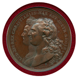フランス 1781年 ルイ16世 マリー・アントワネット 銅メダル PCGS SP63